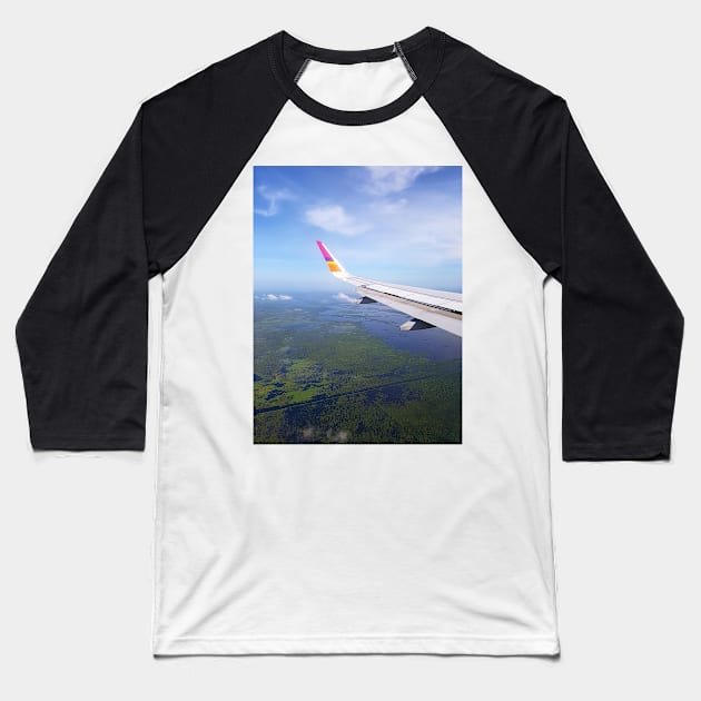 The View from the Window Seat Baseball T-Shirt by Anastasia-03